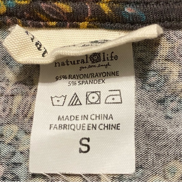 Natural Life MEDALLION PRINT SWING DRESS Small BOHO Earth Colors EUC - Picture 7 of 7